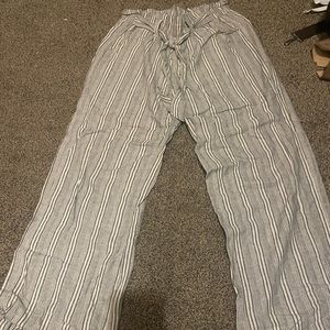 SO flare linen pants high rise